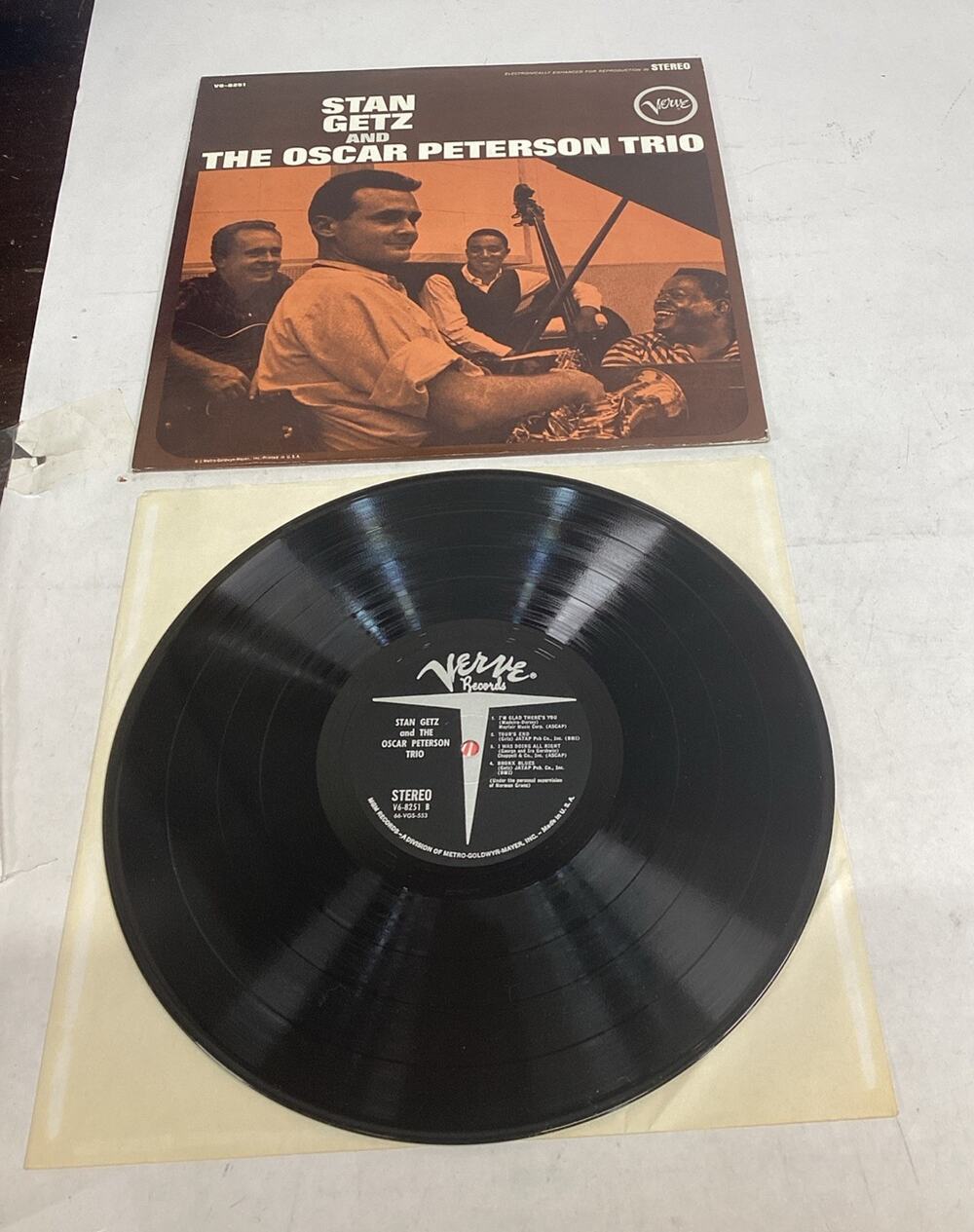 STAN GETZ AND THE OSCAR PETERSON TRIO VERVE STEREO EARLY PRESS V6-8251